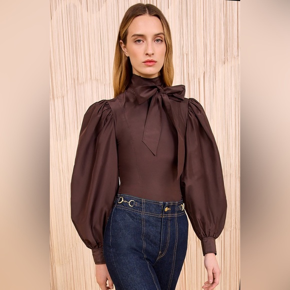 Ulla Johnson Giorgia Silk Neck Tie Blouse $490 NEW without tag - Picture 4 of 4